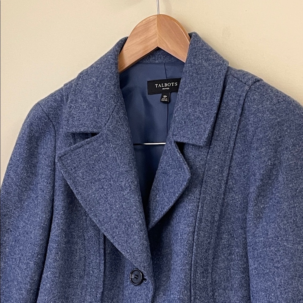 Talbots Wool Blend Blue Blazer Jacket 10P Classic Workwear - Picture 3 of 8